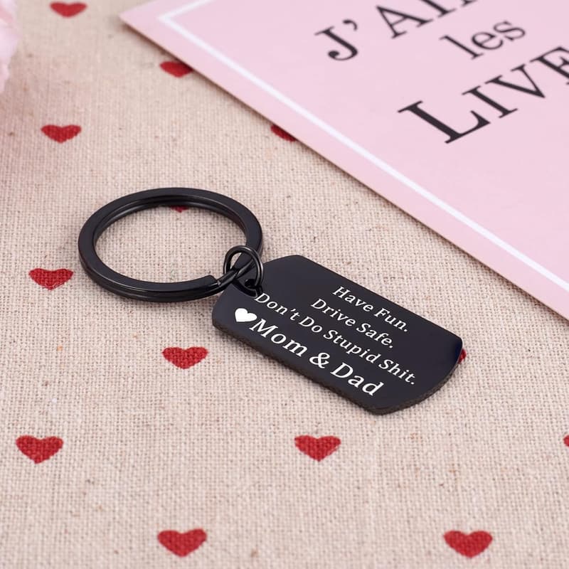 Drive Safe Keychain for New Drivers - Funny Reminder Gift