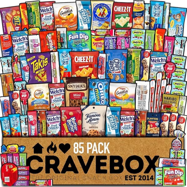 Father's Day Snack Box Variety Pack (85 Count) for All Ages