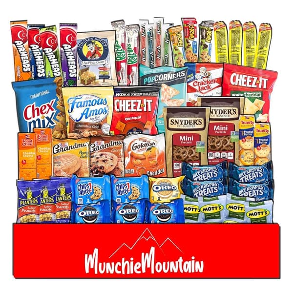 Ultimate 50-Count Snack Care Package for Students & Friends