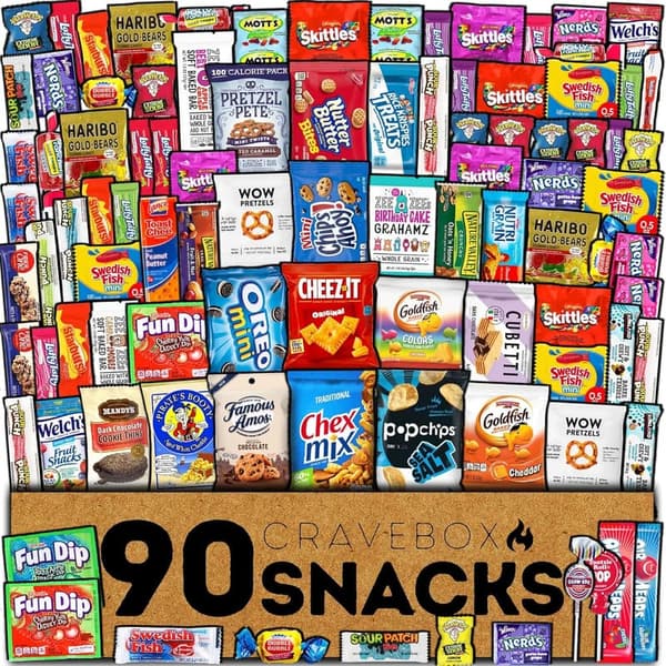 Father's Day Snack Pack Care Package (90ct) - Treats for Everyone