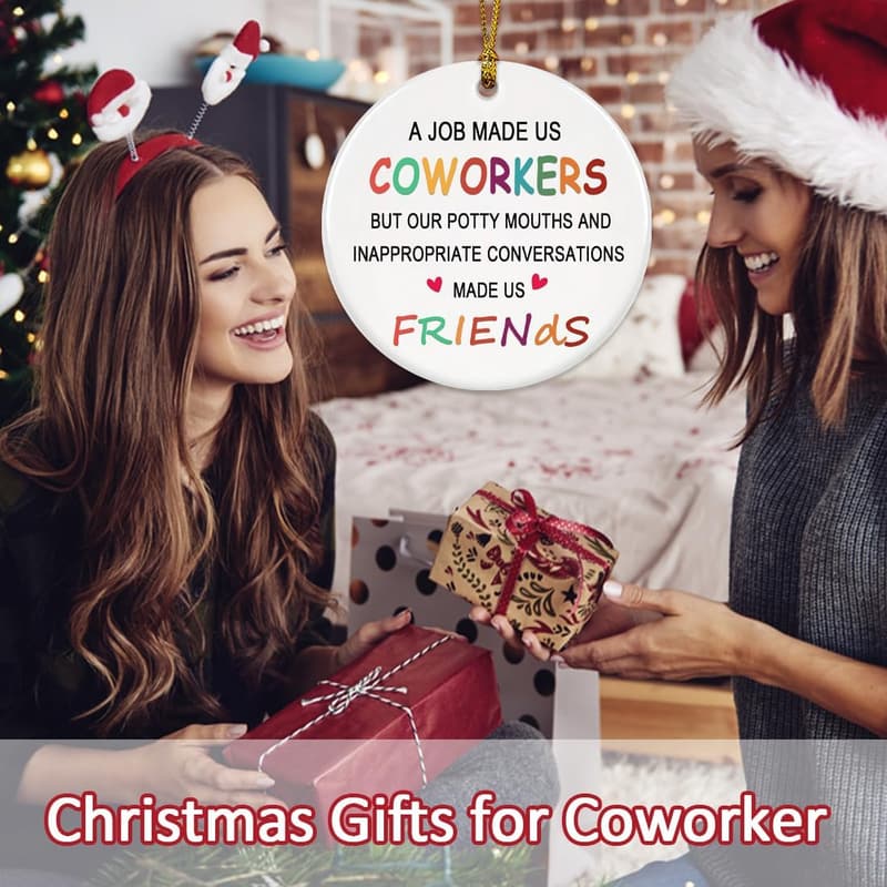 Coworker Christmas Ornament 2025 - Potty Mouth Gift for Friends