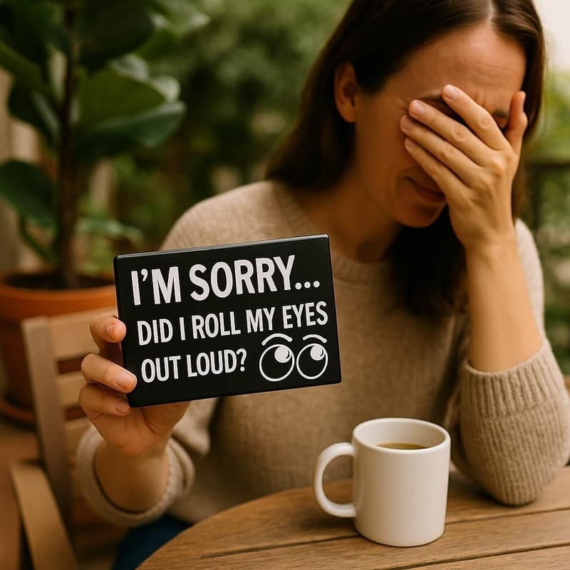 Funny Eye Roll Sign - Office Humor Gift for Coworker