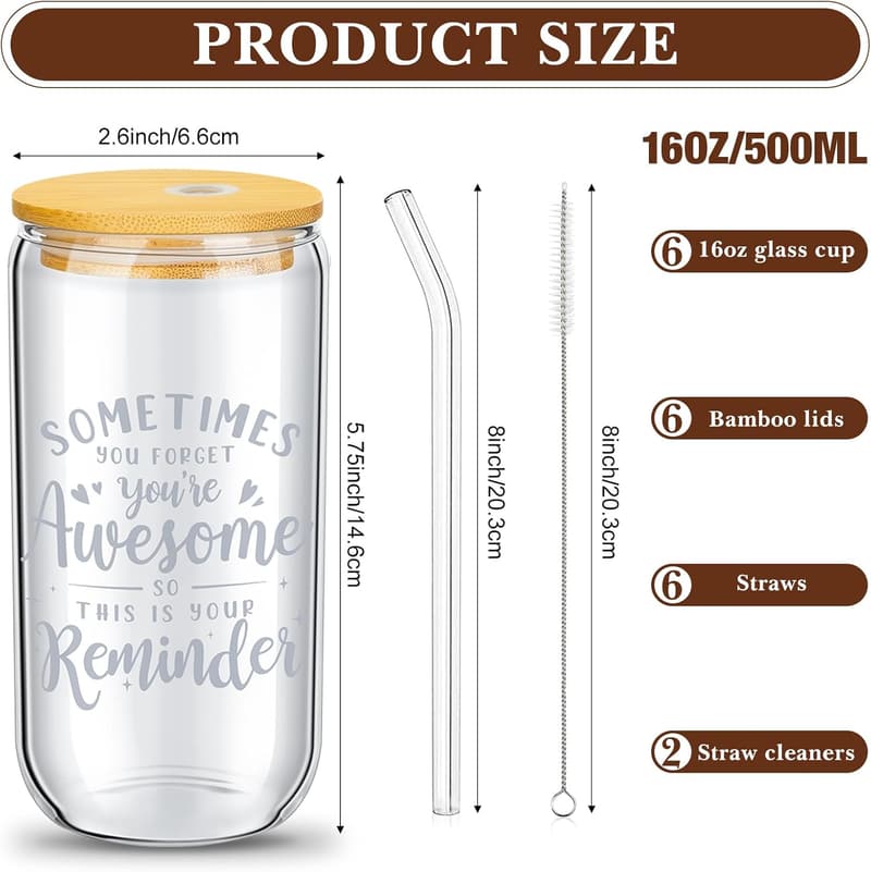 CNA Appreciation Week Glass Cups Set for Staff - 12 oz