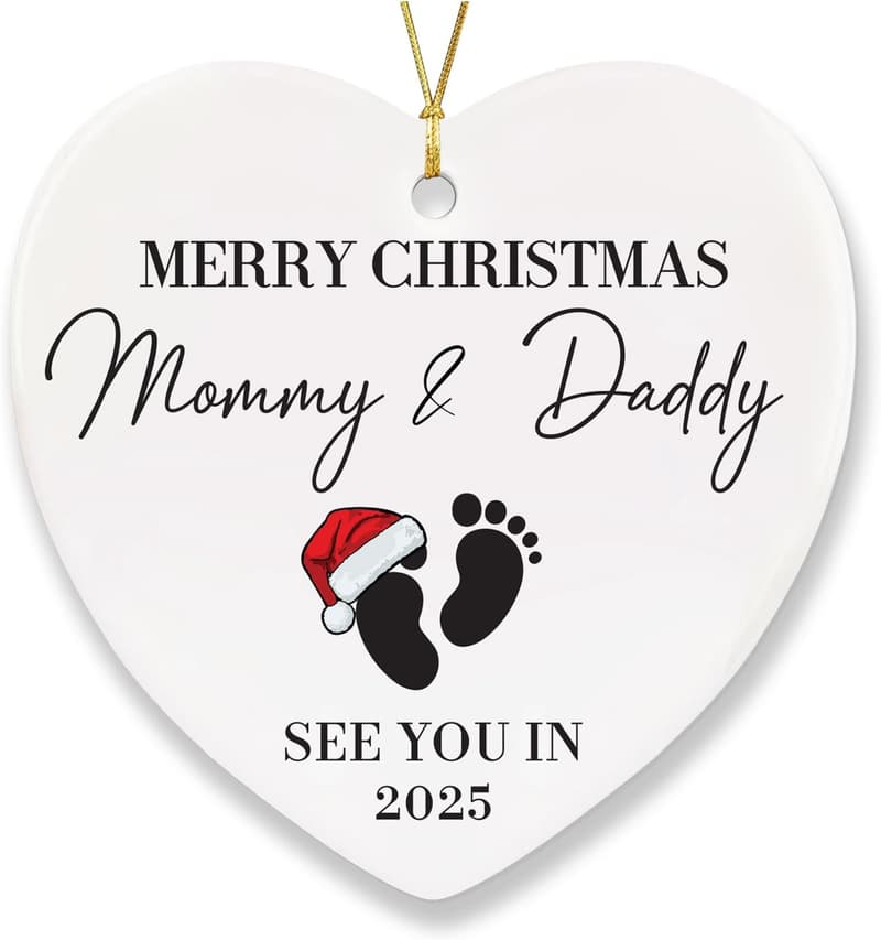 Pregnancy Announcement Ornament for New Parents