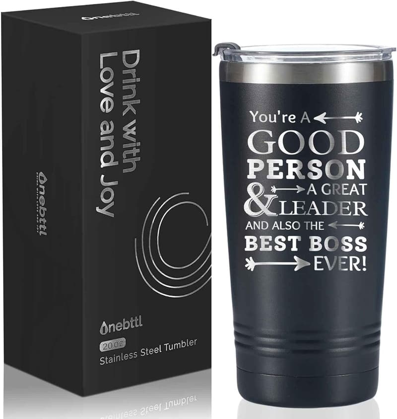 Boss Day 20oz Engraved Stainless Steel Travel Mug for Men