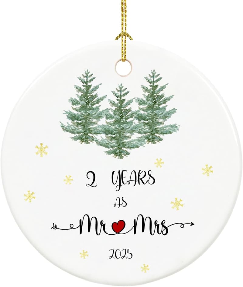 2nd Anniversary Ceramic Keepsake Gift for Couples