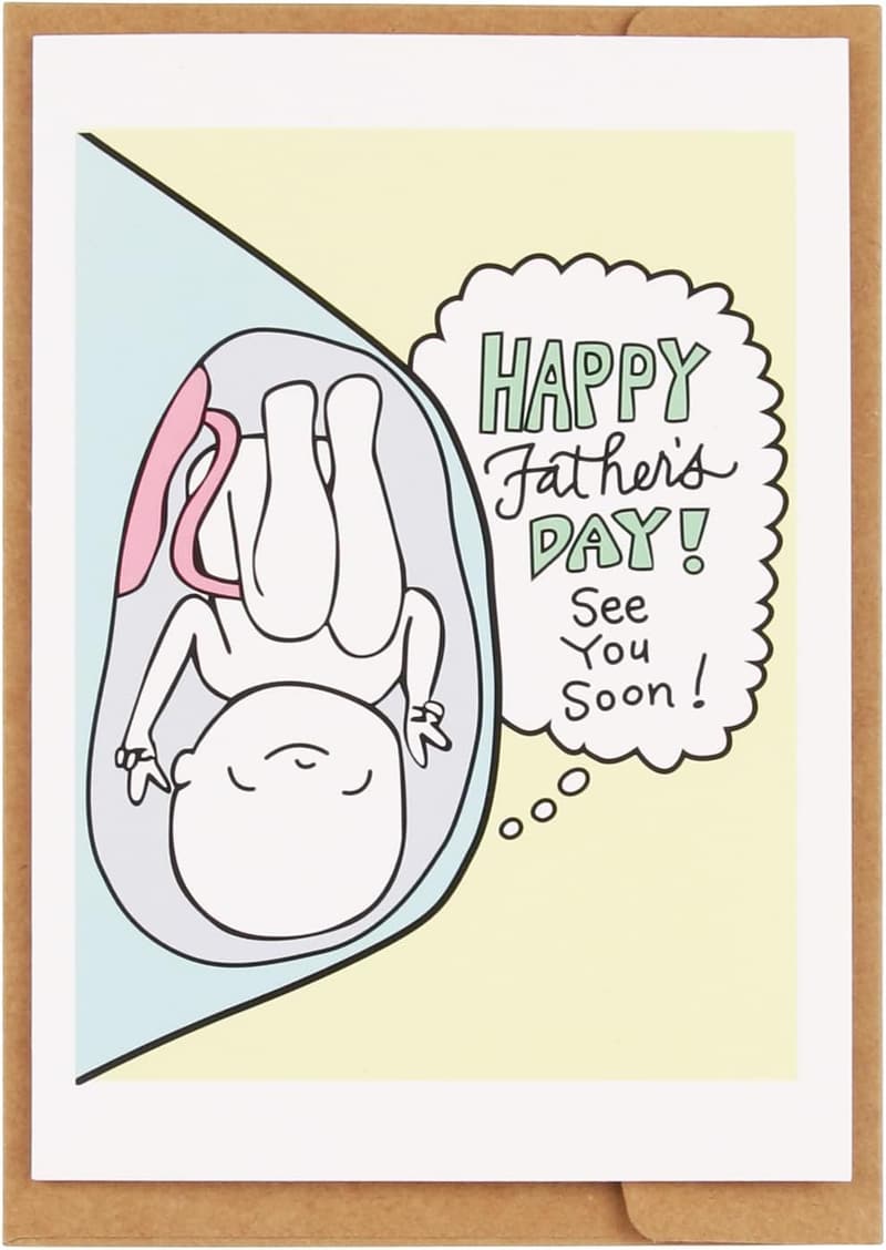 Father's Day Card for Expectant Dads - Funny Pregnancy Greetings