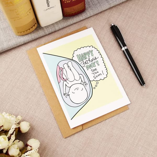 Father's Day Card for Expectant Dads - Funny Pregnancy Greetings