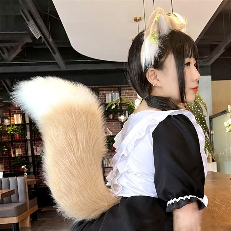 Faux Fur Fox Wolf Ear Headband for Halloween Cosplay
