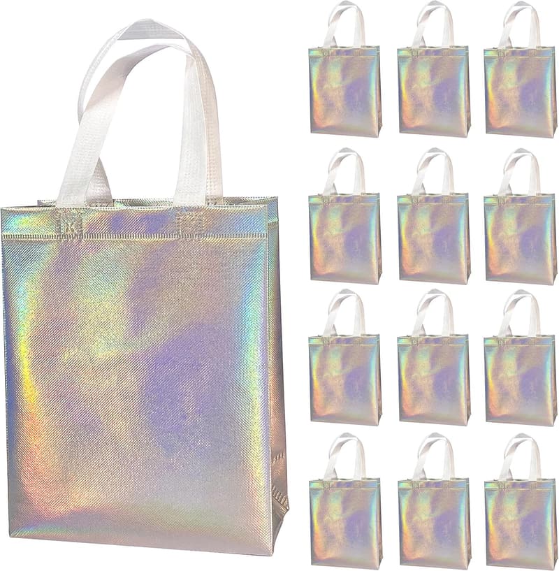 Reusable Non-Woven Gift Bags - 12 Pcs for Party Favors