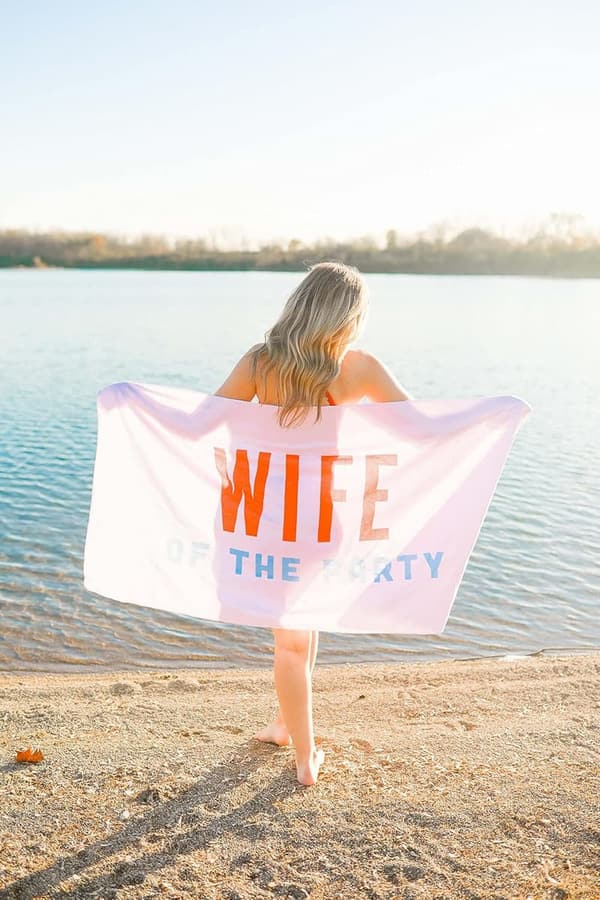 Bachelorette Party Beach Towel for Bride to Be