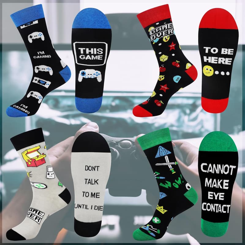 Funky Dress Crew Socks for Men - Fun Gift for Dad or Grandpa