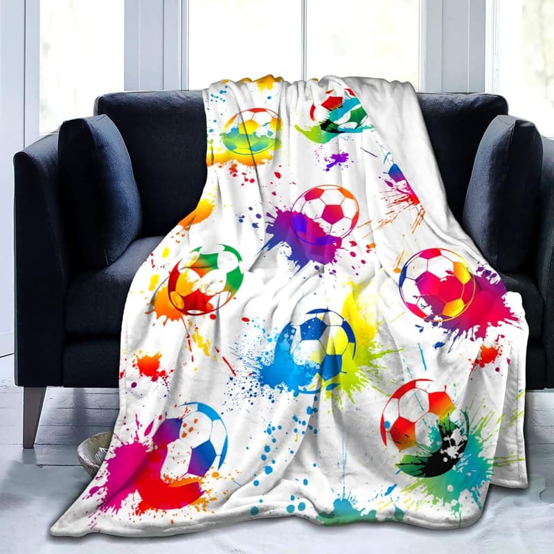 Cozy Soccer Blanket Throw for Sport Fans - 50