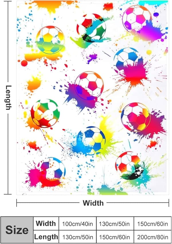 Cozy Soccer Blanket Throw for Sport Fans - 50