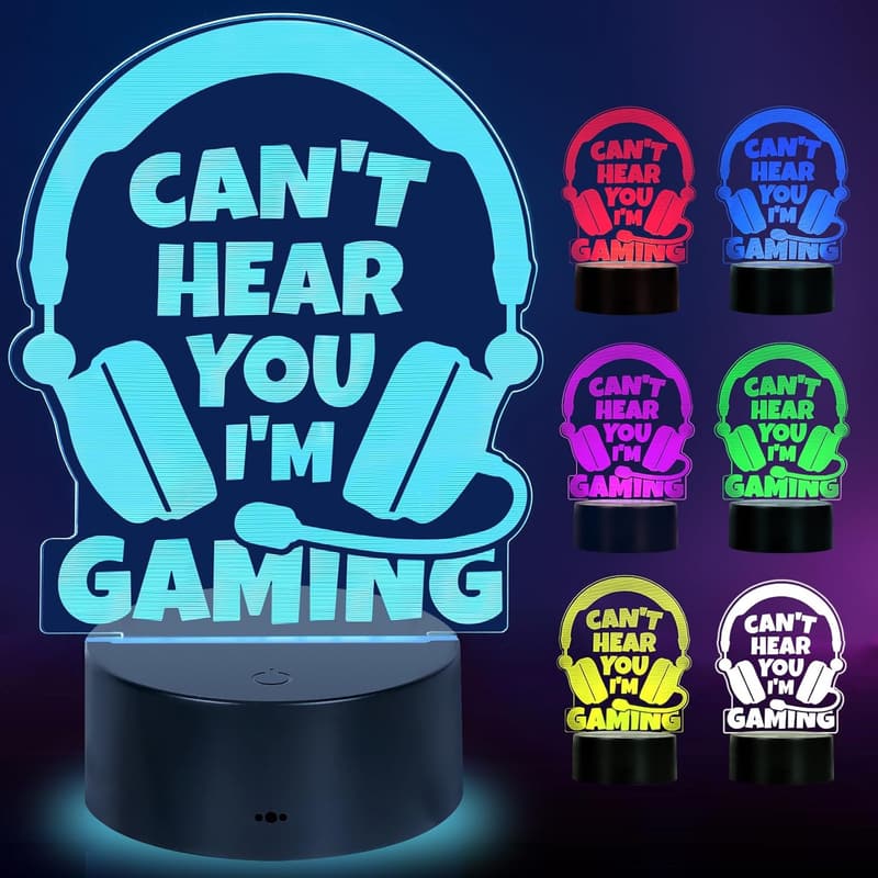 Gamer Birthday Gift: LED Acrylic Night Light for Him