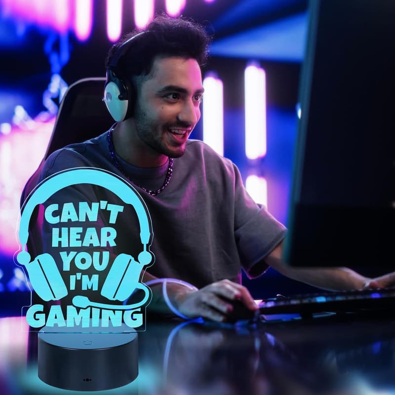 Gamer Birthday Gift: LED Acrylic Night Light for Him