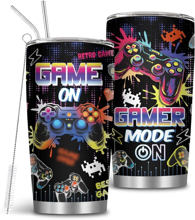 20 Oz Stainless Steel Game Controller Tumbler - Gift for Gamers