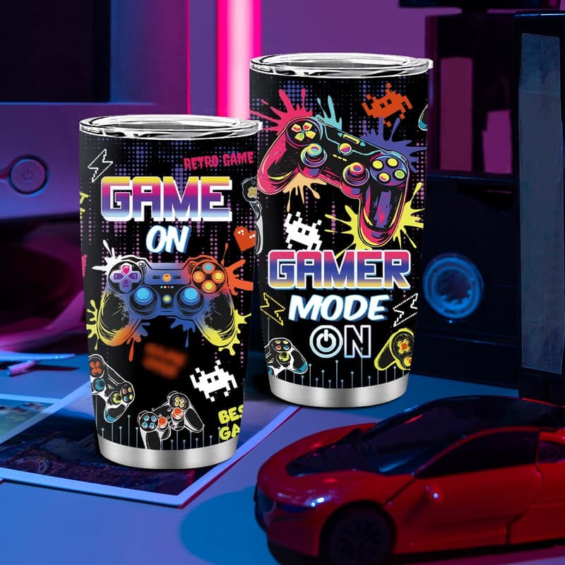 20 Oz Stainless Steel Game Controller Tumbler - Gift for Gamers