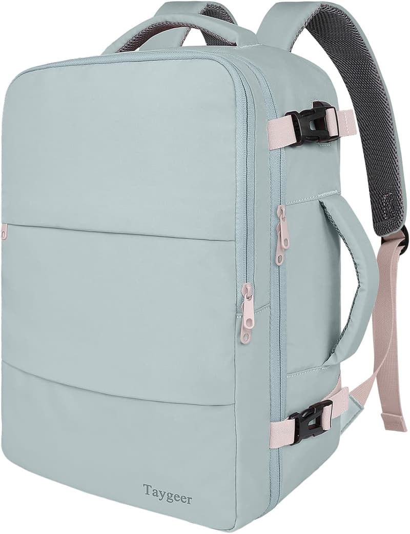 Travel Backpack with USB Port & Shoe Pouch for Men and Women