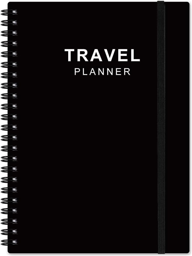 Travel Journal Organizer for Vacation & Road Trips, Black