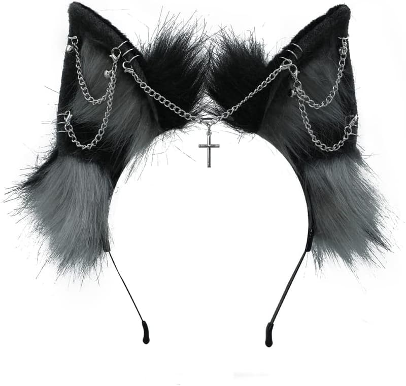 Halloween Handmade Wolf Fox Ears Cosplay Headband