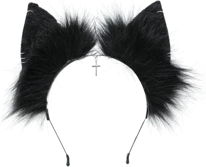 Halloween Handmade Wolf Fox Ears Cosplay Headband