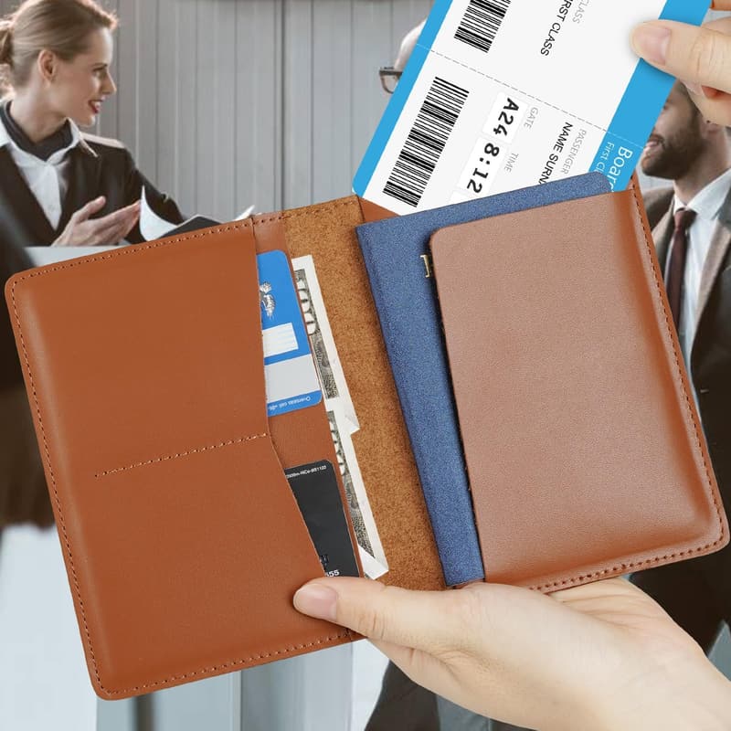 Genuine Leather Passport Holder Wallet for Travelers