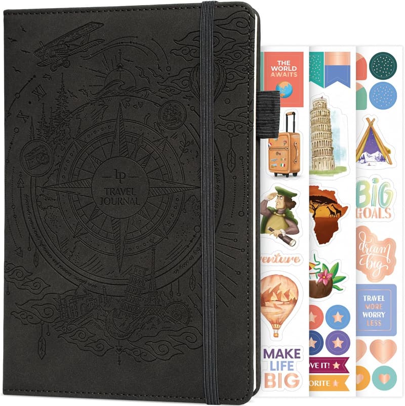 Travel Journal & Photo Album for Adventurers – Black Edition