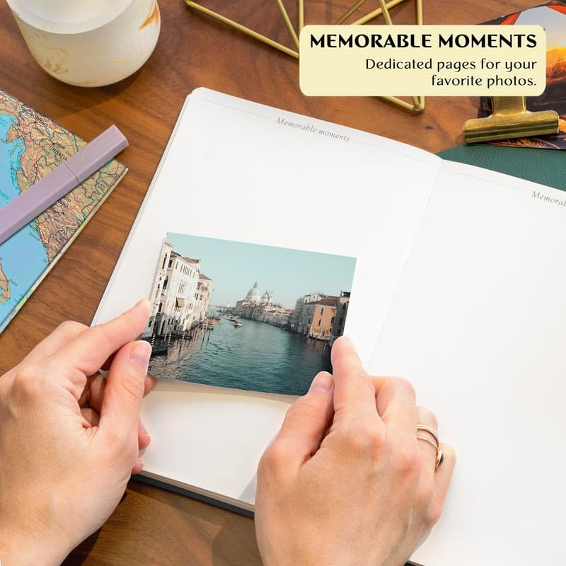 Travel Journal & Photo Album for Adventurers – Black Edition