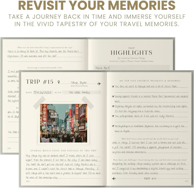 Travel Bucket List Journal for Adventurers - 210 Pages, Grey