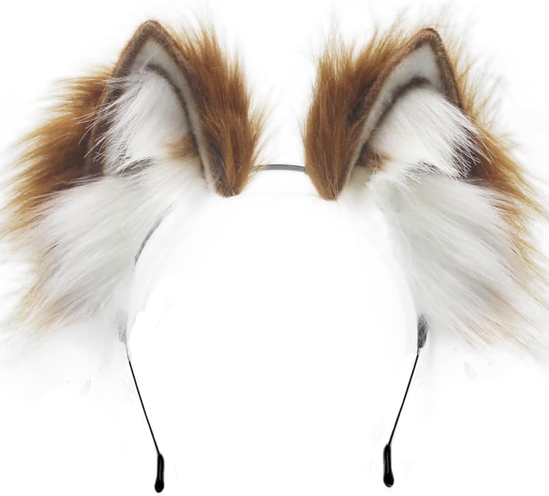 Handmade Wolf Ears Headband with Gift Box for Halloween