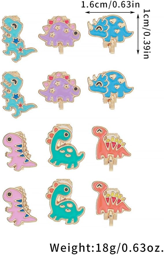 Cute Animal Clip-On Earrings for Women - Non-Pierced Gift Set