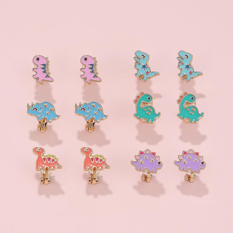 Cute Animal Clip-On Earrings for Women - Non-Pierced Gift Set