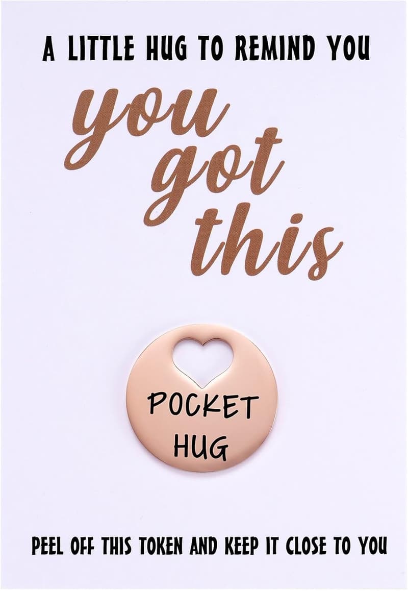 Positivity Hug Token with Greeting Card for Friends & Family