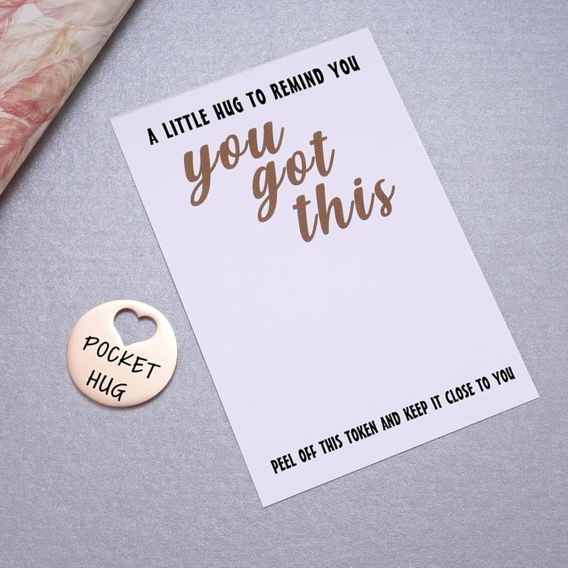 Positivity Hug Token with Greeting Card for Friends & Family
