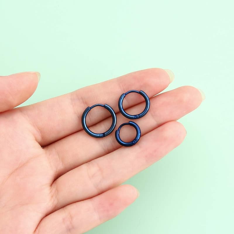 Surgical Stainless Steel Small Huggie Hoop Earrings for Couples