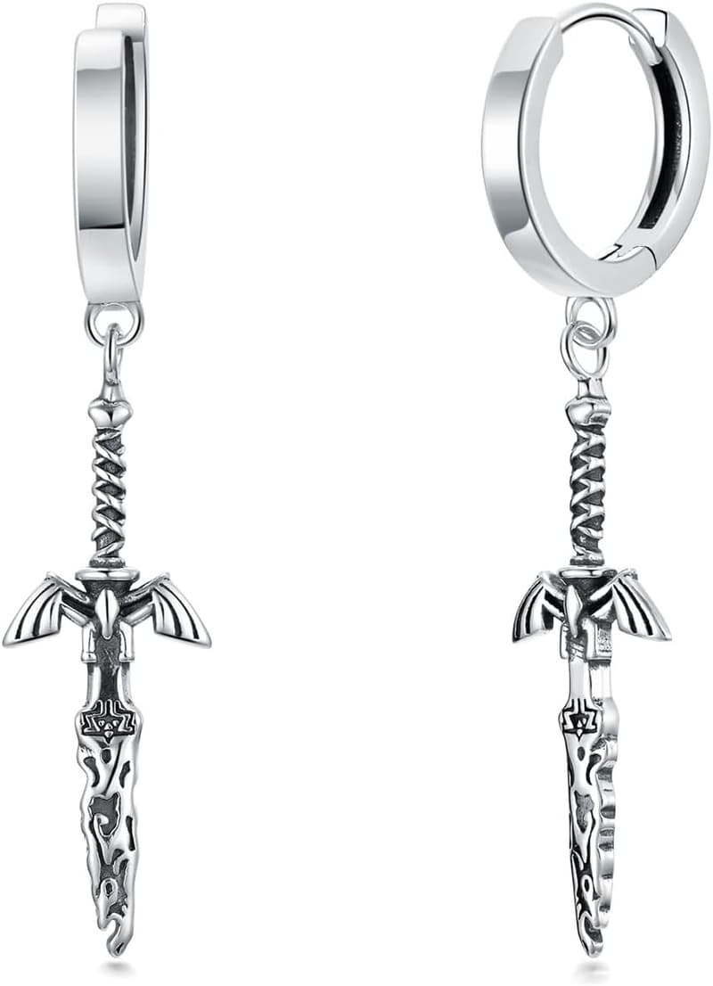 Sterling Silver Triforce Dangle Earrings for Anime Fans
