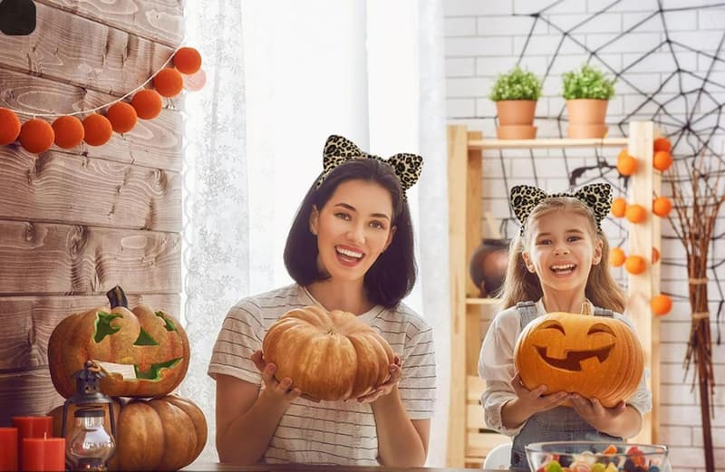 Halloween Cat Ears Headband - Cosplay Hair Accessory for Girls