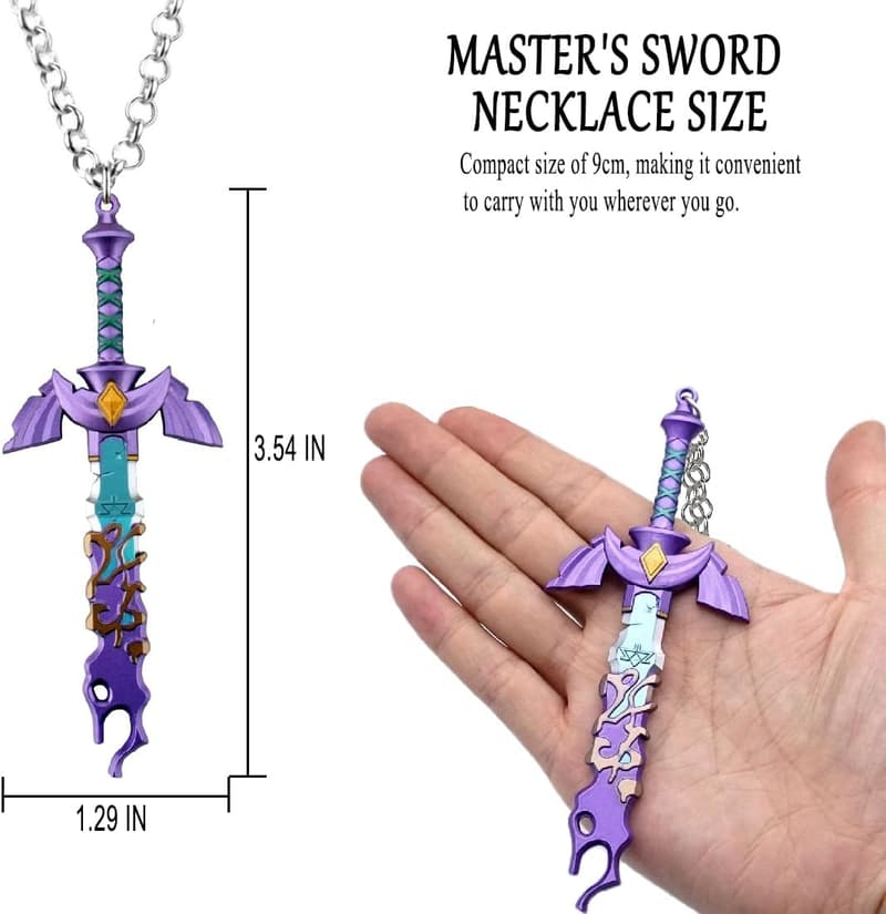 Zelda Master's Sword Pendant Necklace - Unisex Cosplay