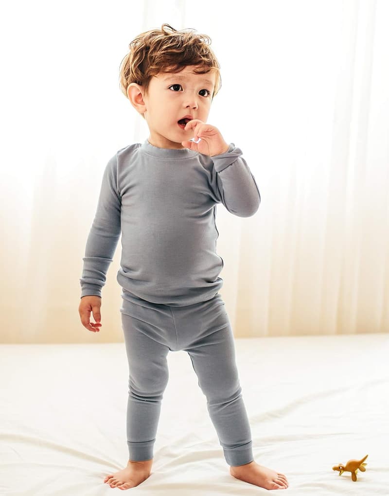 Soft Comfy Modal Tencel Pajamas for Toddler Girls & Boys, 2pcs Set