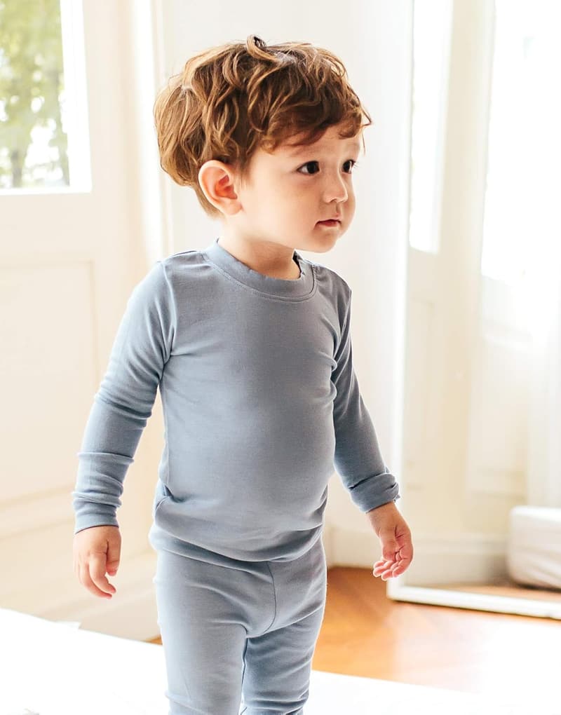 Soft Comfy Modal Tencel Pajamas for Toddler Girls & Boys, 2pcs Set