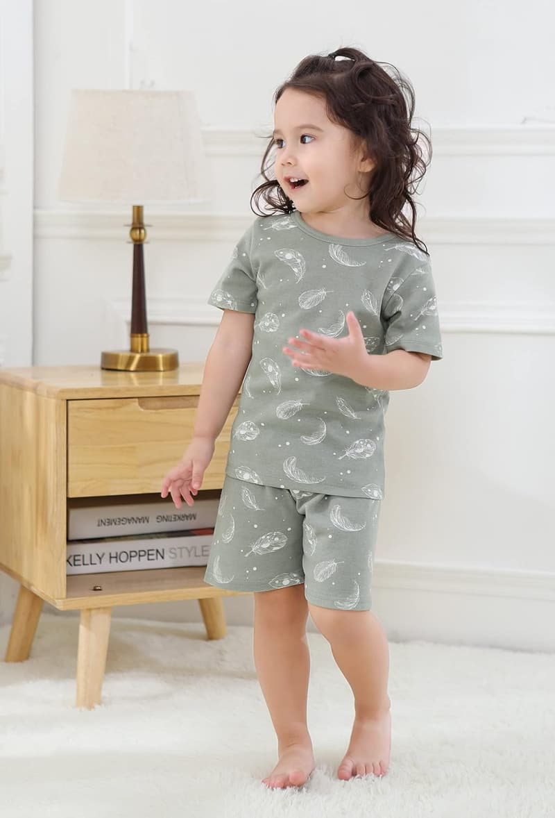 Organic Cotton Toddler Pajama Set for Boys and Girls