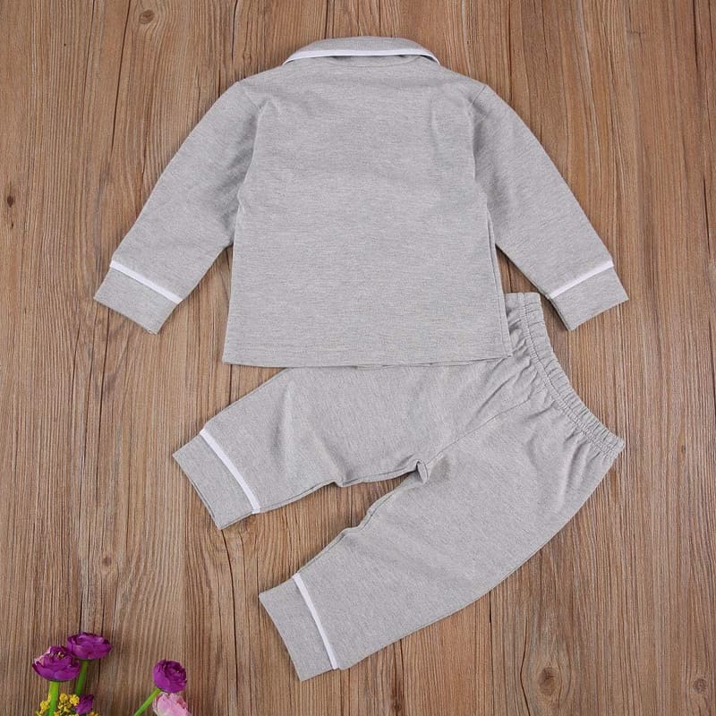 Unisex Toddler Cotton Pajamas Set - 2-Piece Button-Down Sleepwear