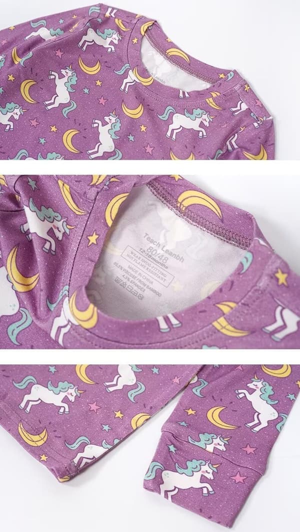 Toddler Bamboo Viscose Pajama Set for Boys & Girls (12M-5Y)