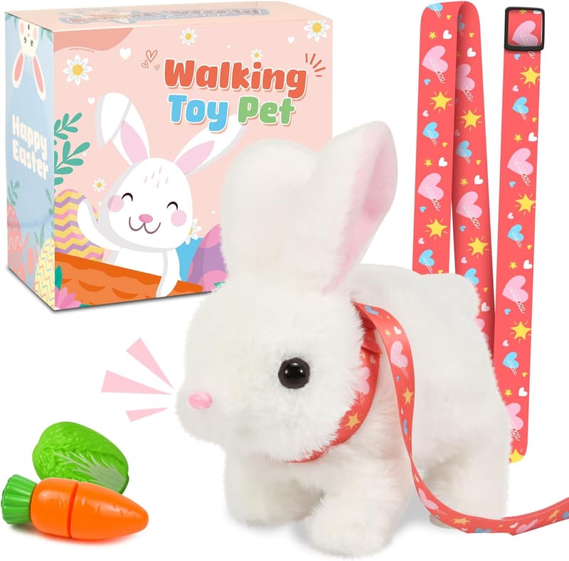 Interactive Plush Bunny with Sounds for Kids - Birthday/Easter Gift