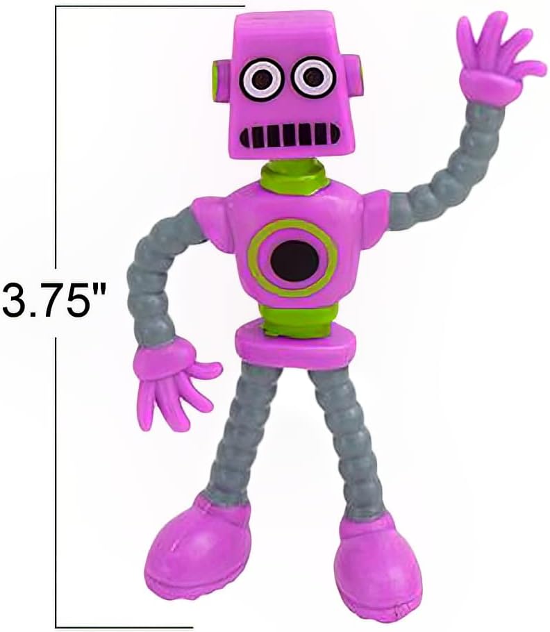 Bendable Robot Figures Set - 12 Flexible Fidget Toys for Kids