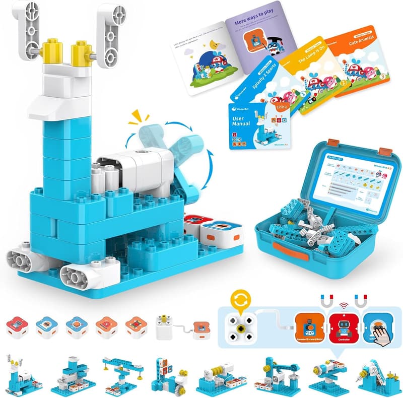 STEM Coding Robot Kit for Kids, 61-Piece Educational Set