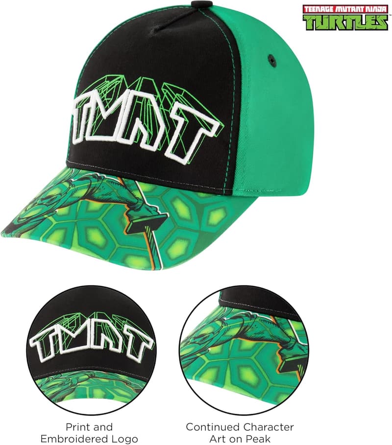 TMNT Boys Adjustable Baseball Cap for Ages 4-7
