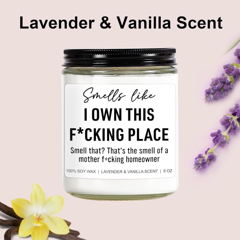Housewarming Gift: Funny Scented Candle for New Homeowners - 9 oz