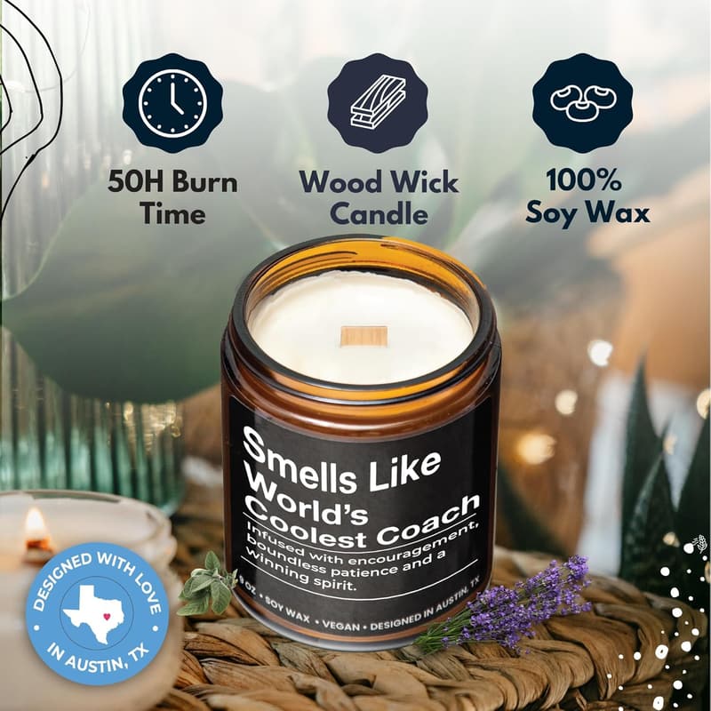 Thank You Coach Candle - Appreciation Gift for Men and Women